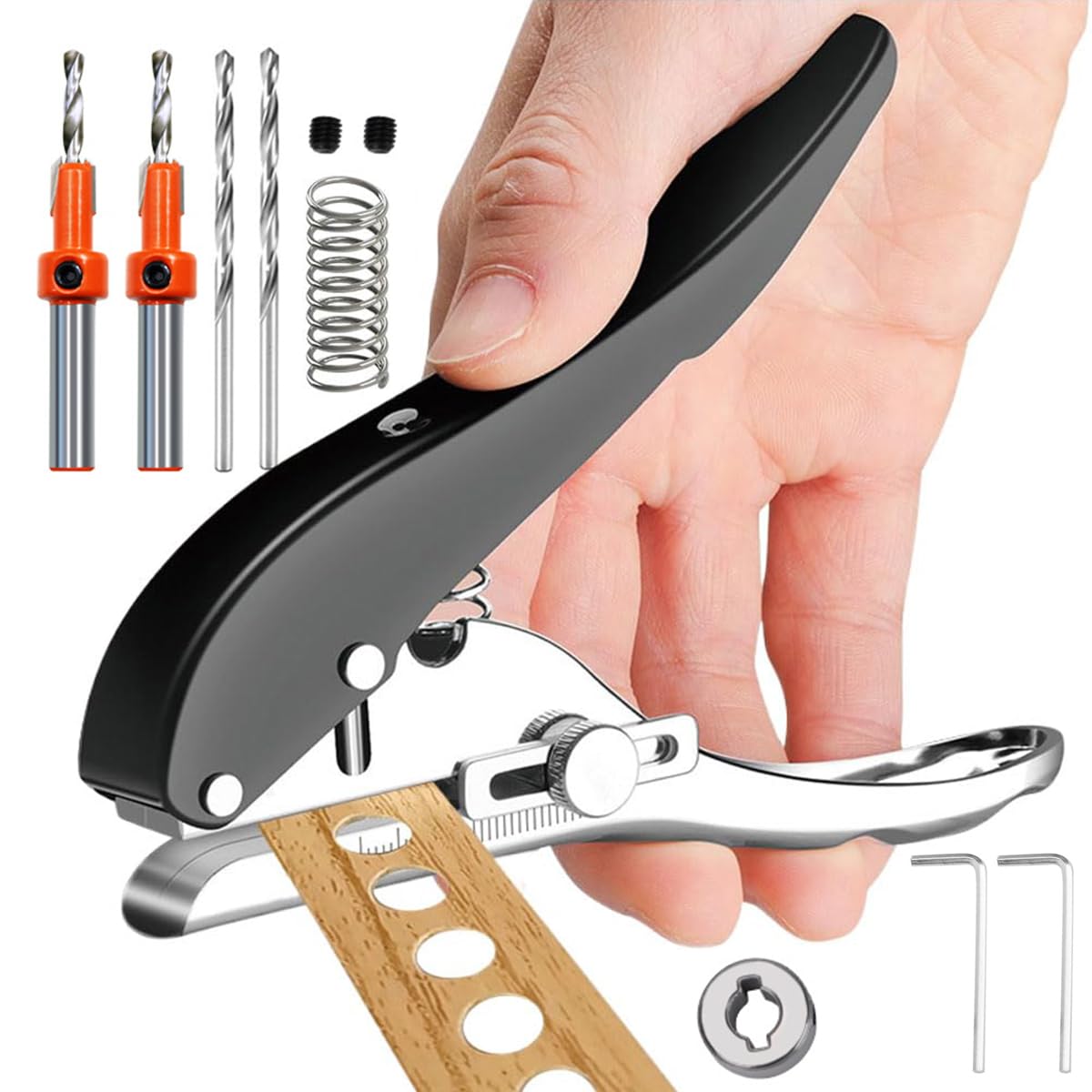 Serplex Single Hole Punch 8mm Dia Hole Punch Plastic Hole Punch Spring Loaded Heavy Duty Hole Punch for Tagging, Plastic Cardboard, Slim Plastic Sheet Serplex Single Hole Punch 8mm Dia Hole Punch Plastic Hole Punch Spring Loaded Heavy Duty Hole Punch for Tagging, Plastic Cardboard, Slim Plastic Sheet